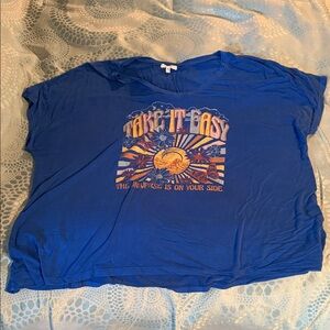 Maurices Oversized Vibrant Blue Top